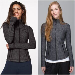 Lululemon Define Jacket Heathered Black Size 8 Luon Full Zip Yoga Gym Running